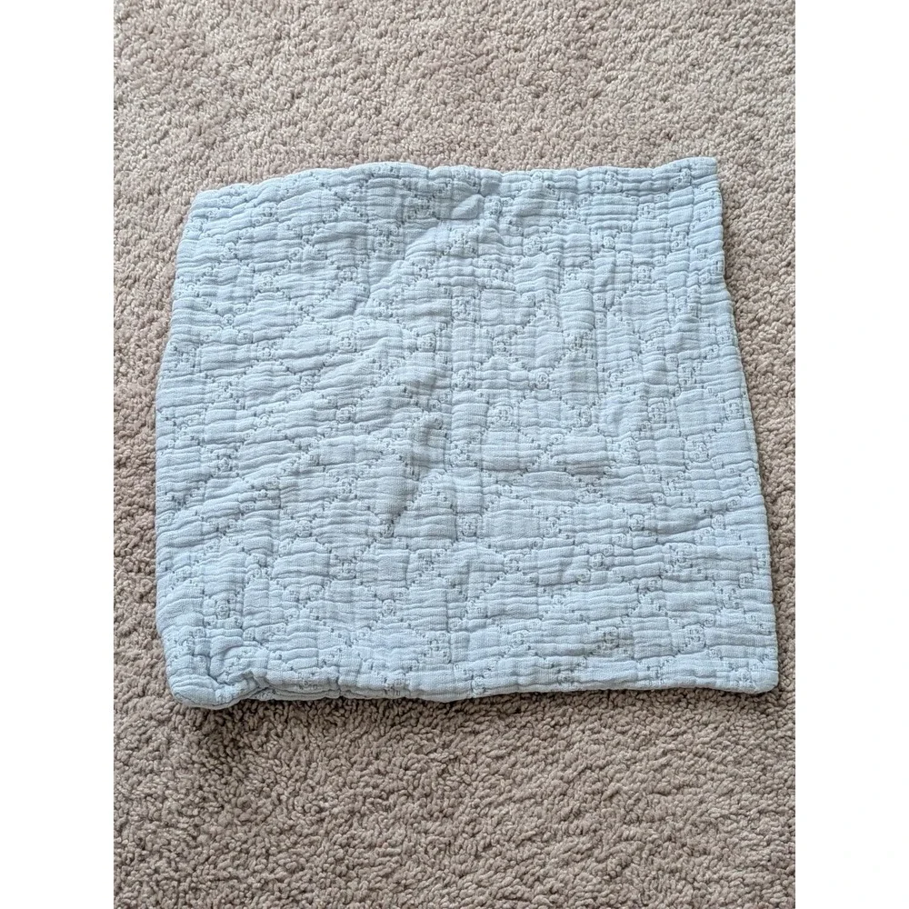 Zara Home Kids Diamond Throw Pillow Cover Blue Cotton 15.5 in X 15.5 in NWT